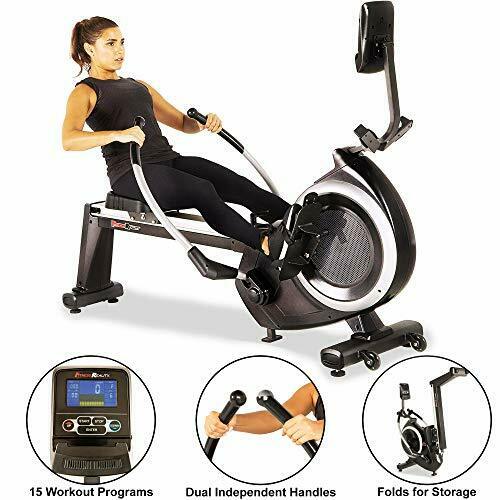 Fitness Reality 4000mr Magnetic Rower Rowing Machine With 15 Workout Programs, 2