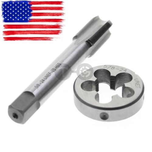 New Hss 5/8"-24 Unef Right Hand Thread Tap And Die Set Us Stock (5/8x24)